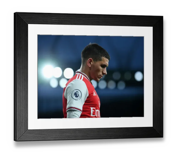 Framed Print : Torreira in Action: Arsenal vs. Wolverhampton Wanderers, Premier League 2019-20