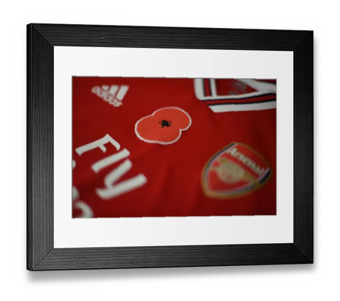 Framed Print : Arsenal vs. Wolverhampton Wanderers: Poppy Tribute - Premier League Match (2019)