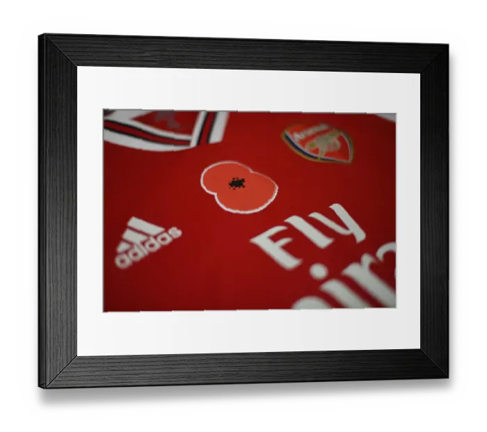Framed Print : Arsenal vs. Wolverhampton Wanderers: Poppy Tribute Premier League Match at Emirates Stadium, London, 2019 Framed Print : Arsenal vs. Wolverhampton Wanderers: Poppy Tribute Premier League Match at Emirates Stadium, London, 2019
