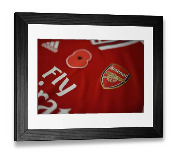 Framed Print : Arsenal vs. Wolverhampton Wanderers: Poppy Tribute Premier League Match at Emirates Stadium, London, 2019