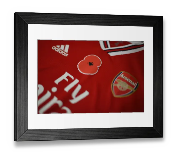 Framed Print : Arsenal vs. Wolverhampton Wanderers: Poppy Tribute Premier League Match at Emirates Stadium, London, 2019 Framed Print : Arsenal vs. Wolverhampton Wanderers: Poppy Tribute Premier League Match at Emirates Stadium, London, 2019