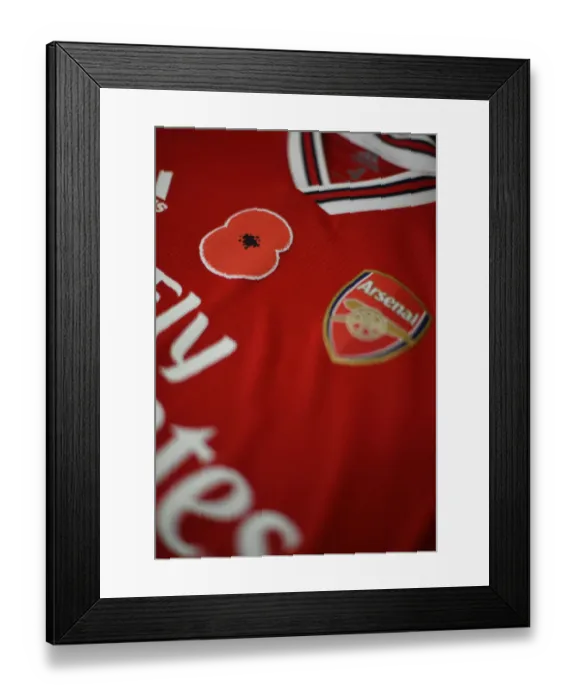 Framed Print : Arsenal vs. Wolverhampton Wanderers: Poppy Tribute Premier League Match, London, 2019