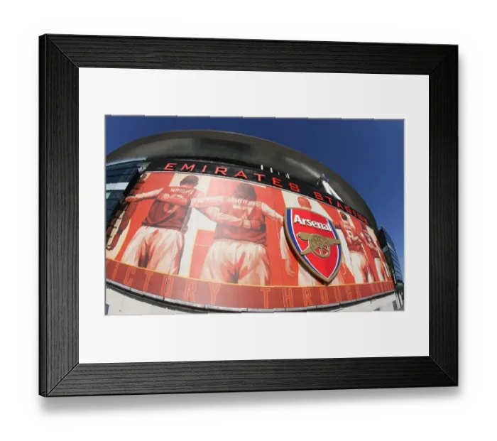 Framed Print : Winter's Embrace at Arsenal: A Frosty Emirates Stadium, March 1, 2010 Framed Print : Winter's Embrace at Arsenal: A Frosty Emirates Stadium, March 1, 2010