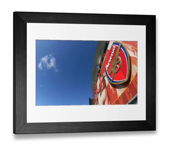 Framed Print : Winter's Embrace at Arsenal: A Frosty Emirates Stadium, March 1, 2010