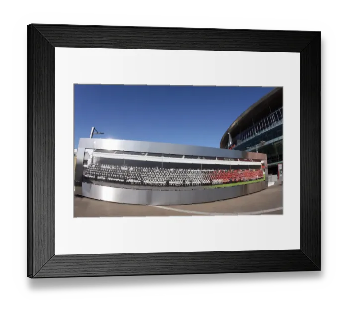 Framed Print : Winter's Embrace at Arsenal: A Frosty Emirates Stadium, March 1, 2010 Framed Print : Winter's Embrace at Arsenal: A Frosty Emirates Stadium, March 1, 2010