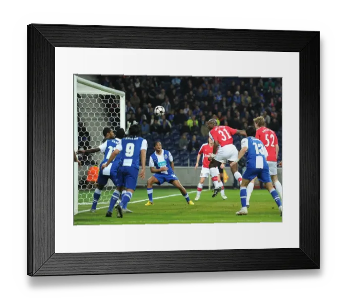 Framed Print : Sol Campbell Scores the Winning Goal Against Porto in the UEFA Champions League Framed Print : Sol Campbell Scores the Winning Goal Against Porto in the UEFA Champions League