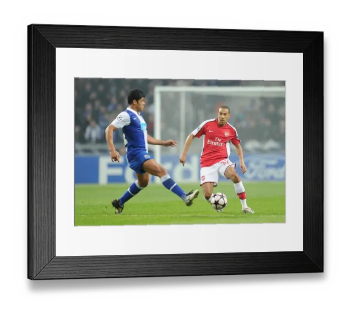 Framed Print : Gael Clichy (Arsenal) Hulk (Porto). FC Porto 2: 1 Arsenal, UEFA Champions League