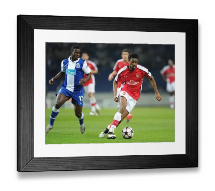 Framed Print : Abou Diaby vs. Silvestre Varela: FC Porto Outscores Arsenal in UEFA Champions League First Leg