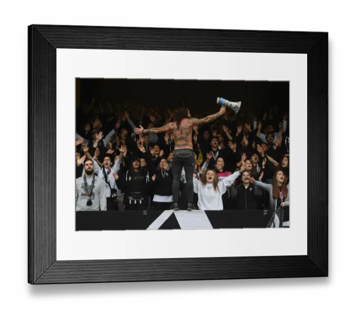 Framed Print : Arsenal Fans Amidst Vitoria Guimaraes Crowd: UEFA Europa League Clash, Portugal 2019