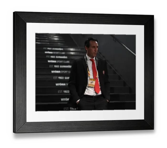 Framed Print : Unai Emery Leads Arsenal Against Vitoria Guimaraes in Europa League Group F Framed Print : Unai Emery Leads Arsenal Against Vitoria Guimaraes in Europa League Group F
