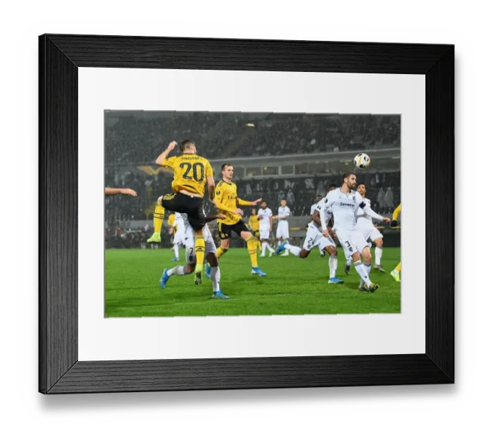 Framed Print : Mustafi Scores Game-Winning Goal: Arsenal Secures Europa League Victory over Vitoria Guimaraes Framed Print : Mustafi Scores Game-Winning Goal: Arsenal Secures Europa League Victory over Vitoria Guimaraes