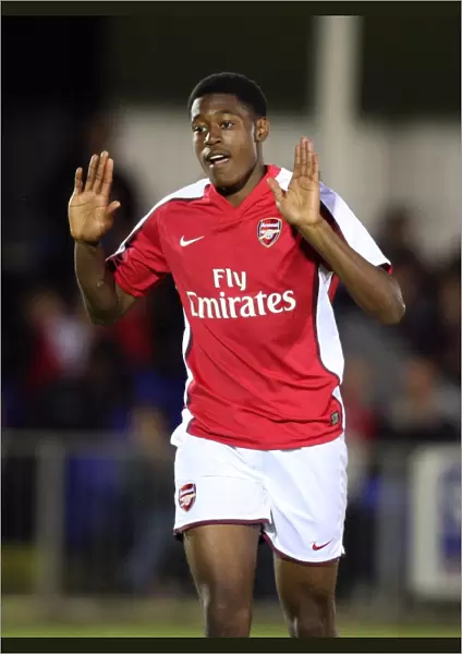 Chuks Aneke celebrates scoring Arsenals 7th goal. Maidenhead 1: 7 Arsenal