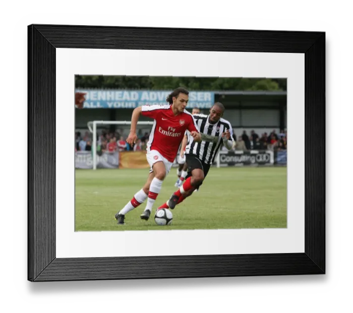 Framed Print : Nacer Barazite (Arsenal) Daniel Brown (Maidenhead). Maidenhead 1: 7 Arsenal