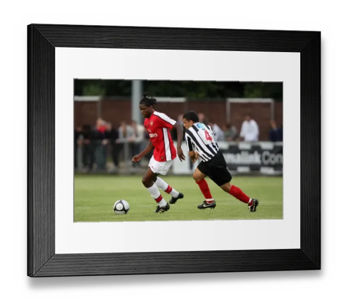 Framed Print : Jay Thomas (Arsenal) Nevin Saroya (Maidenhead). Maidenhead 1: 7 Arsenal