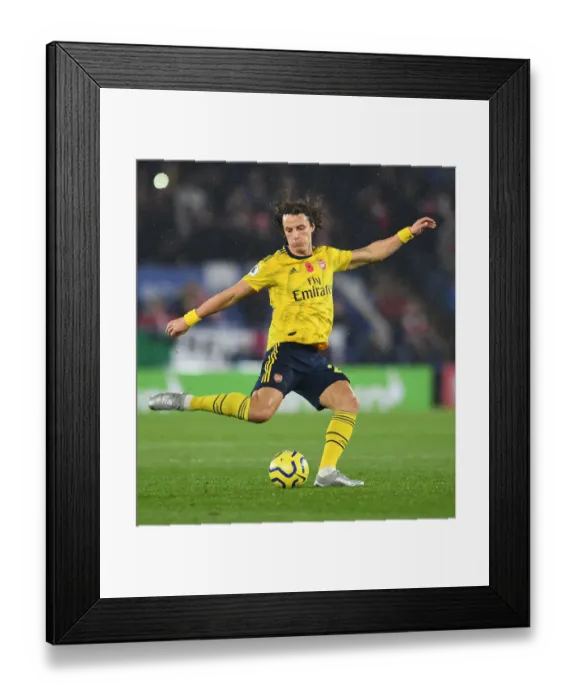 Framed Print : Arsenal's David Luiz in Action Against Leicester City - Premier League Showdown