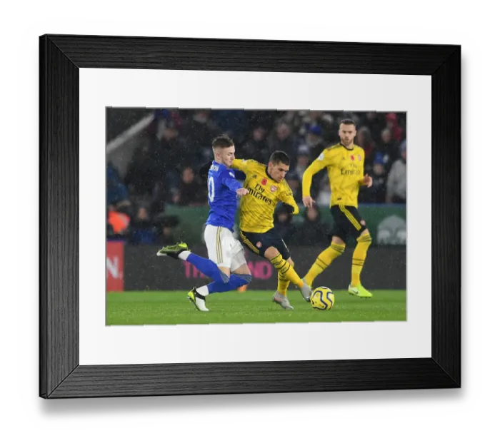 Framed Print : Leicester City vs. Arsenal: Torreira vs. Maddison Clash in Premier League Showdown Framed Print : Leicester City vs. Arsenal: Torreira vs. Maddison Clash in Premier League Showdown