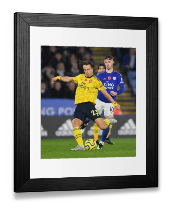 Framed Print : David Luiz in Action: Leicester City vs. Arsenal, Premier League 2019-20