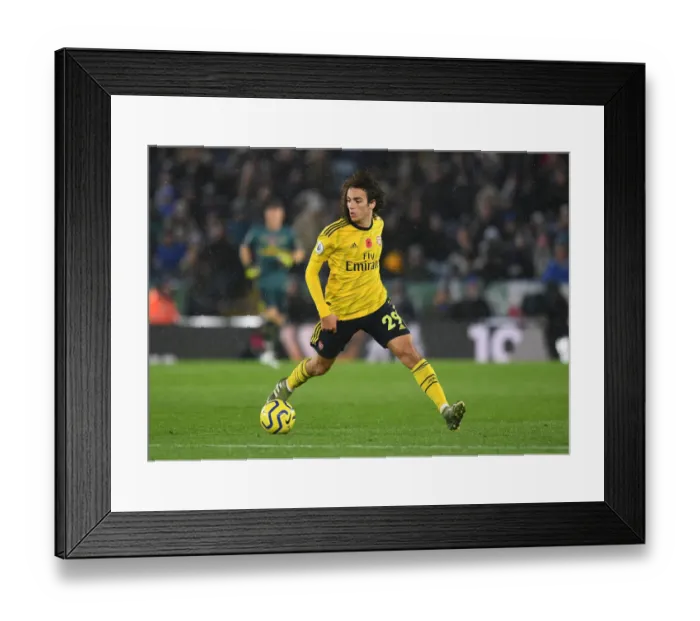 Framed Print : Guendouzi in Action: Leicester City vs. Arsenal - Premier League Showdown (2019-20)