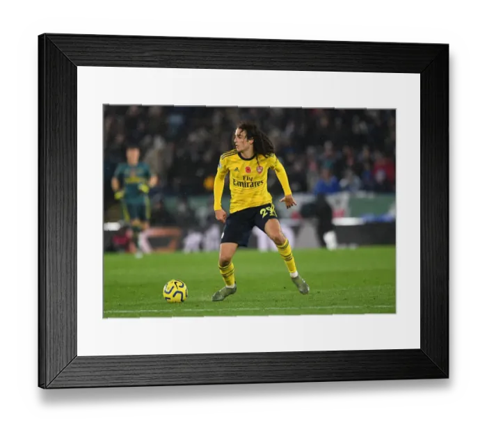 Framed Print : Guendouzi in Action: Leicester City vs. Arsenal, Premier League 2019-20 Framed Print : Guendouzi in Action: Leicester City vs. Arsenal, Premier League 2019-20