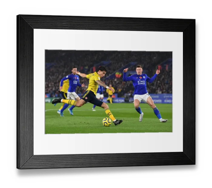Framed Print : Hector Bellerin vs. Harvey Barnes: Intense Battle at The King Power Stadium - Leicester City vs. Arsenal, Premier League 2019-20 Framed Print : Hector Bellerin vs. Harvey Barnes: Intense Battle at The King Power Stadium - Leicester City vs. Arsenal, Premier League 2019-20