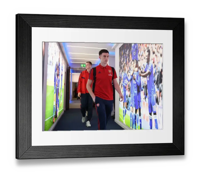 Framed Print : Arsenal's Kieran Tierney Arrives at Leicester City's King Power Stadium Ahead of Premier League Clash Framed Print : Arsenal's Kieran Tierney Arrives at Leicester City's King Power Stadium Ahead of Premier League Clash