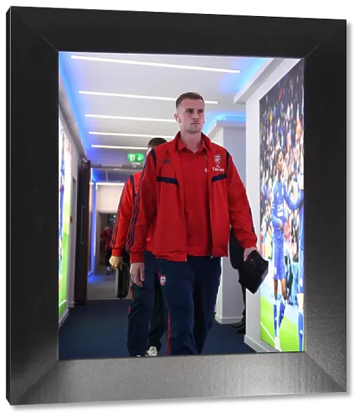 Arsenal's Rob Holding Arrives at Leicester City's The King Power Stadium for Premier League Clash
