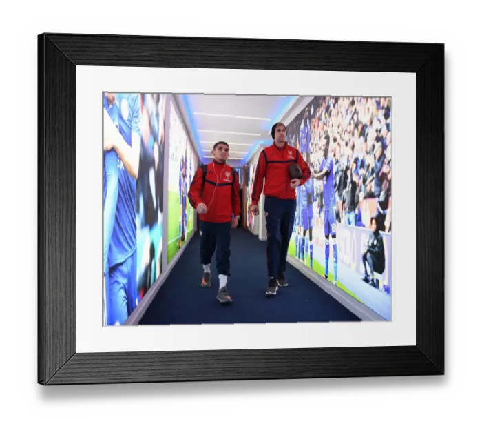 Framed Print : Arsenal FC: Lucas Torreira and Emi Martinez Prepare for Leicester City Showdown (Premier League, 2019-20)