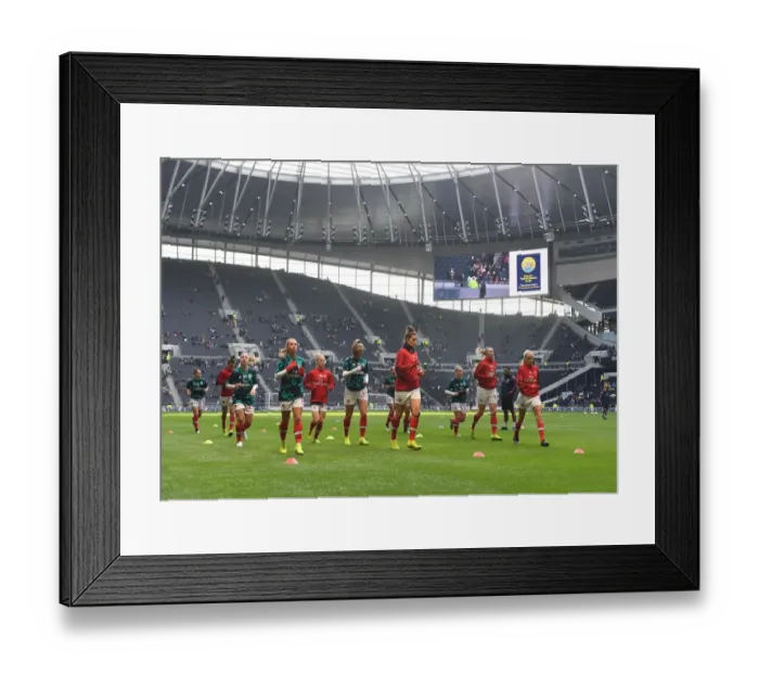 Framed Print : Arsenal vs. Tottenham Women's Super League Showdown at Tottenham Stadium