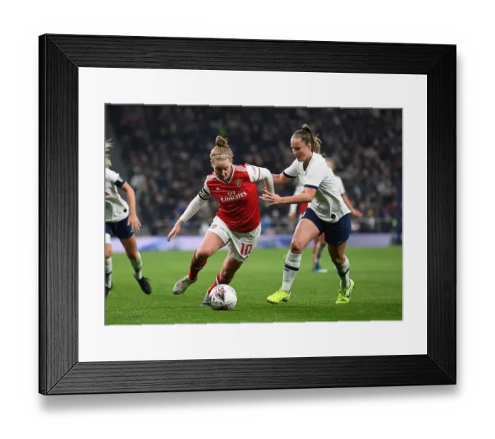 Framed Print : Arsenal vs. Tottenham: FA Womens Super League Clash at Tottenham Stadium