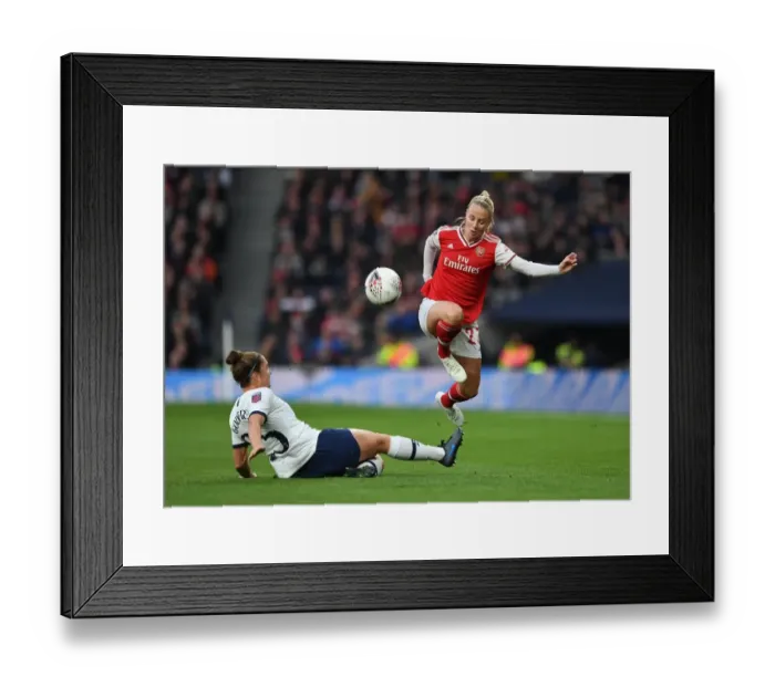 Framed Print : Arsenal's Beth Mead Outsmarts Tottenham's Hannah Godfrey in FA WSL Clash