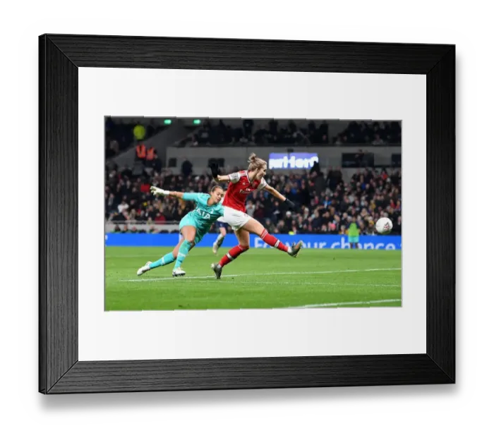Framed Print : Vivianne Miedema Scores Stunning Goal: Arsenal Women Triumph Over Tottenham Hotspur in FA WSL Clash