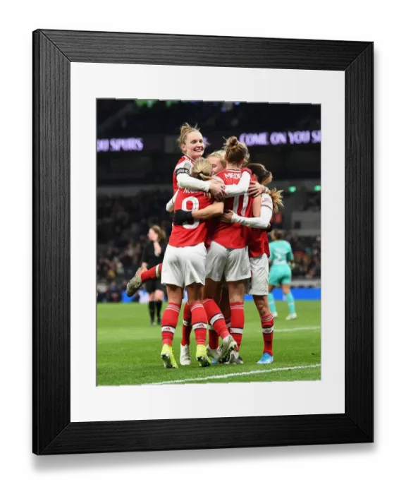 Framed Print : Vivianne Miedema's Brace: Arsenal Women Triumph Over Tottenham Hotspur in FA WSL Clash