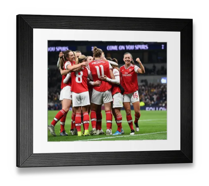 Framed Print : Arsenal's Vivianne Miedema Scores Second Goal Against Tottenham Hotspur in FA WSL Clash