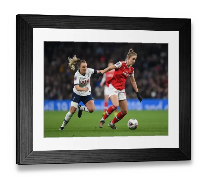 Framed Print : Tottenham vs Arsenal: FA WSL Showdown - Viviane Miedema Faces Off Against Josie Green Framed Print : Tottenham vs Arsenal: FA WSL Showdown - Viviane Miedema Faces Off Against Josie Green