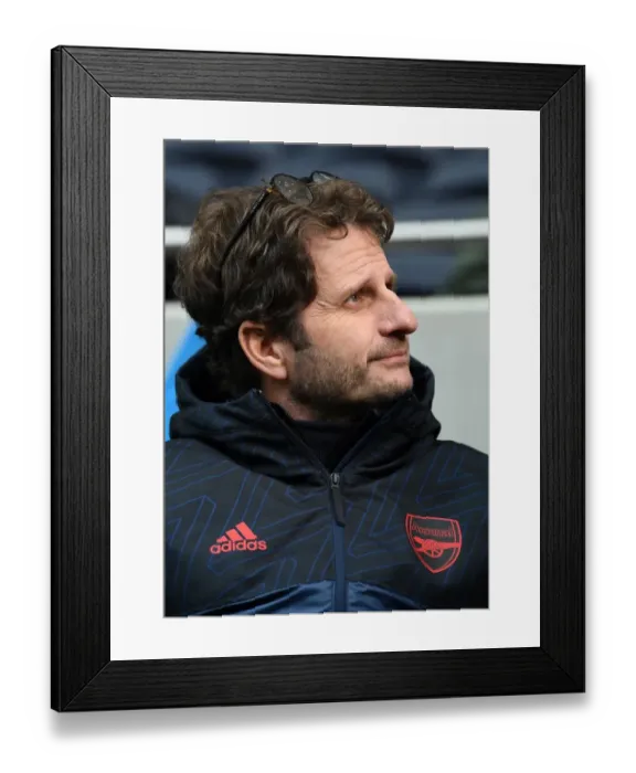Framed Print : Arsenal Manager Joe Montemurro Ahead of Tottenham vs Arsenal FA WSL Clash