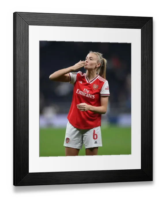 Framed Print : Arsenal's Leah Williamson Celebrates FA WSL Victory over Tottenham Hotspur