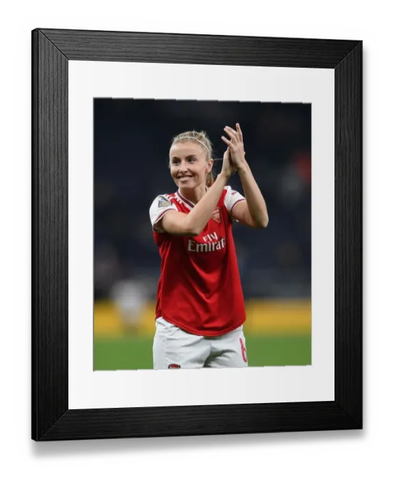 Framed Print : Leah Williamson's Triumphant Reaction: Arsenal's FA WSL Victory over Tottenham