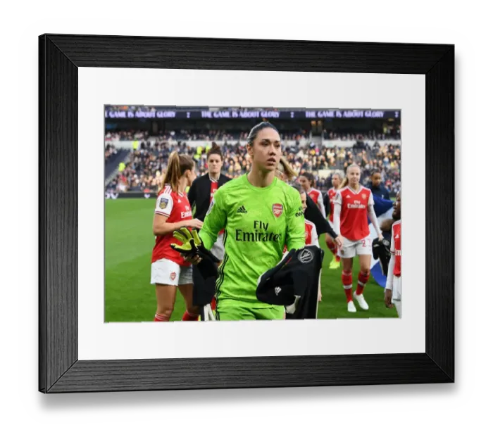 Framed Print : Arsenal's Manuela Zinsberger Prepares for Tottenham Showdown in FA WSL Clash