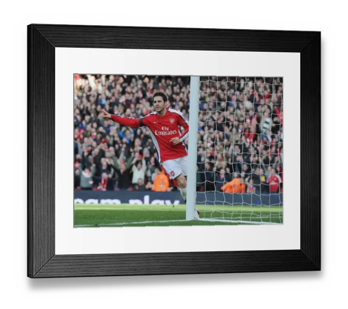 Framed Print : Cesc Fabregas Scores First Arsenal Goal Against Burnley in 2010 Framed Print : Cesc Fabregas Scores First Arsenal Goal Against Burnley in 2010