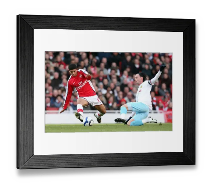 Framed Print : Denilson (Arsenal) Chris Eagles (Burnley). Arsenal 3: 1 Burnley. Barclays Premier League Framed Print : Denilson (Arsenal) Chris Eagles (Burnley). Arsenal 3: 1 Burnley. Barclays Premier League