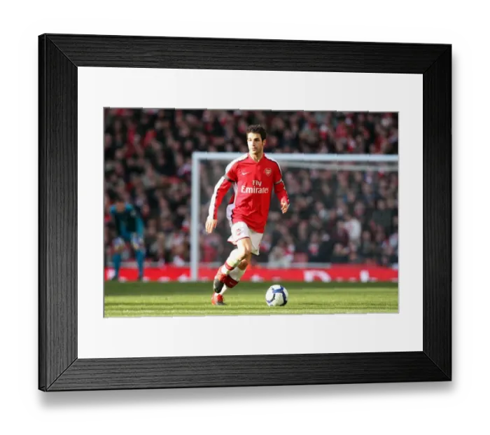 Framed Print : Cesc Fabregas Leads Arsenal to Glory: 3-1 Premier League Victory over Burnley (2010)