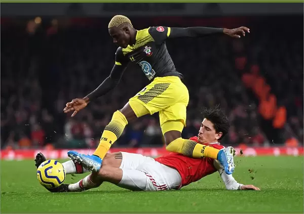 Arsenal vs Southampton: Bellerin Tackles Djenepo in Intense Premier League Clash