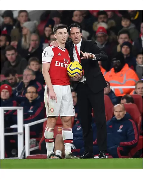 Arsenal's Emery and Tierney: Focused at the Emirates Amidst Southampton Battle (2019-20 Premier League)
