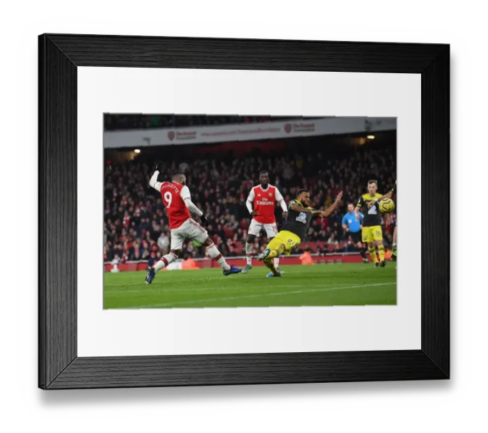 Framed Print : Arsenal's Lacazette Scores Second Goal Against Southampton in Premier League Showdown (2019-20)