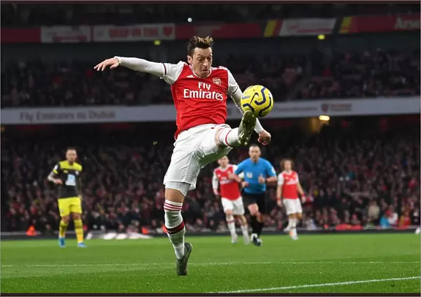 Arsenal's Mesut Ozil in Action Against Southampton in the Premier League