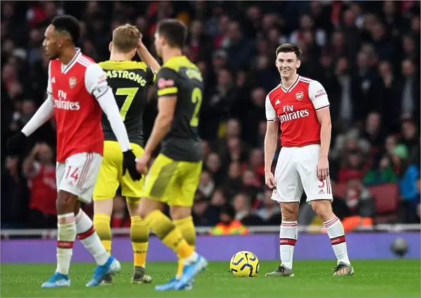 Arsenal's Kieran Tierney in Action: Arsenal vs. Southampton, Premier League 2019-20