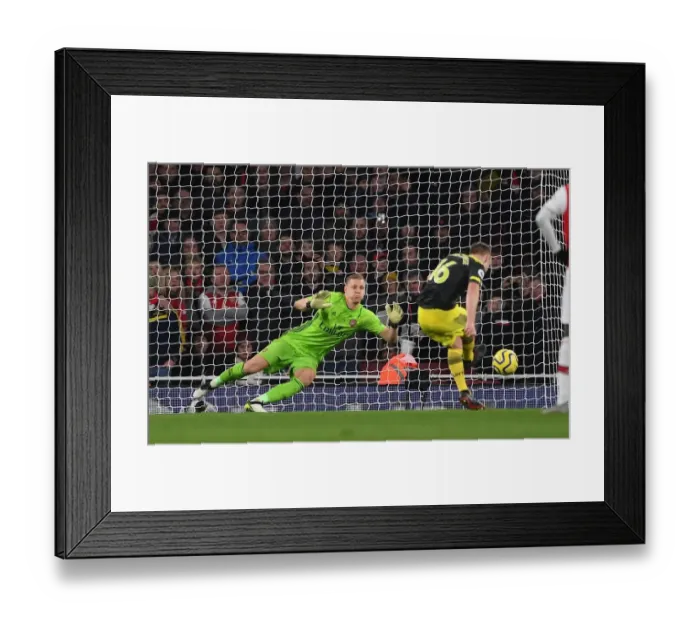 Framed Print : Bernd Leno (Arsenal) saves a penalty Framed Print : Bernd Leno (Arsenal) saves a penalty