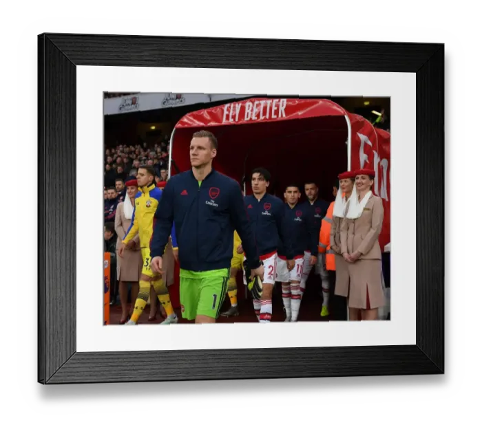 Framed Print : Bernd Leno (Arsenal). Arsenal 2:2 Southampton