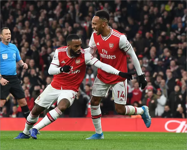 Arsenal: Lacazette and Aubameyang Celebrate Goal Against Southampton (2019-20)