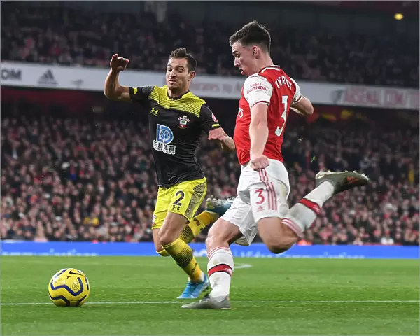 Intense Battle: Tierney vs. Soares in Arsenal vs. Southampton Clash